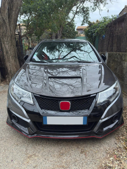 Honda Civic Type R FK2 15-17 Double Side Carbon Front Vented Hood