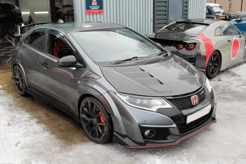 Honda Civic Type-R FK2 15-17 Double Side Carbon Front Vented Hood