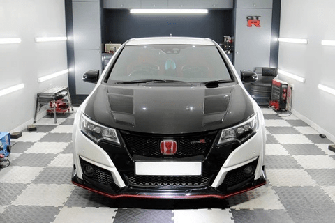 Honda Civic Type-R FK2 15-17 Double Side Carbon Front Vented Hood