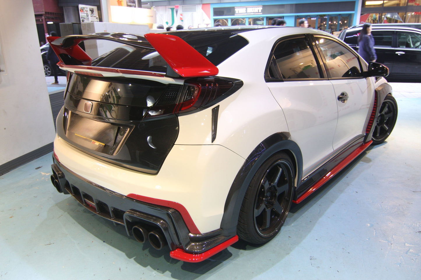 Honda Civic Type R FK2 15-17 KZ Style Carbon Fiber Rear Spoiler Wing Kazento Carbon Parts Carbon Fiber FK2-RS-GT-KZ-CF