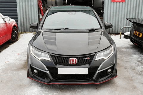 Honda Civic Type R FK2 Hatchback 15-17 Carbon Front Vented Hood Kazento Carbon Parts Bonnets/Hoods Carbon Fiber FK2-HOOD-KZA-CF