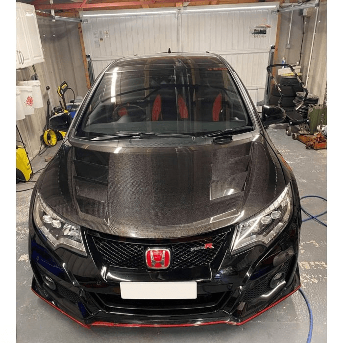Honda Civic Type R FK2 Hatchback 15-17 Carbon Front Vented Hood