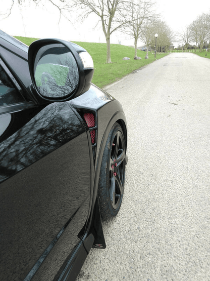 Honda Civic Type R FN2 07-11 MUG Style Fiberglass Front Fender Pair Kazento Carbon Parts Fiber Glass (Unpaint) FN2-FF-MU-FRP