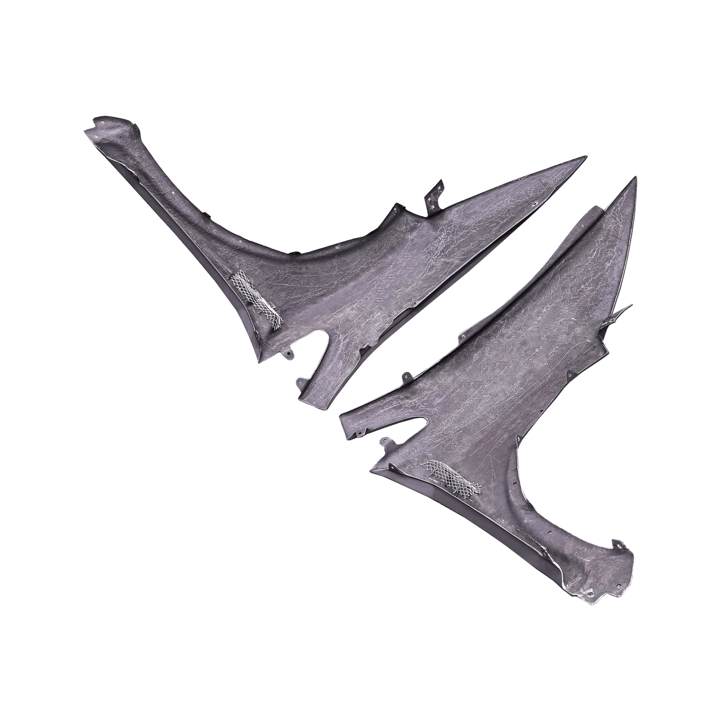 Honda Civic Type R FN2 07-11 MUG Style Fiberglass Front Fender Pair Kazento Carbon Parts Fiber Glass (Unpaint) FN2-FF-MU-FRP