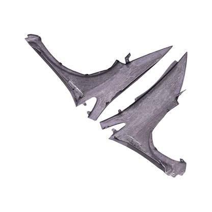 Honda Civic Type R FN2 07-11 MUG Style Fiberglass Front Fender Pair Kazento Carbon Parts Fiber Glass (Unpaint) FN2-FF-MU-FRP