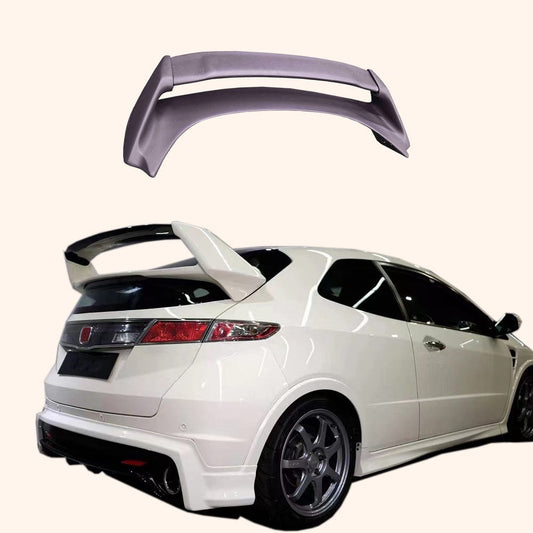 Honda Civic Type R FN2 07-11 MUG Style Fiberglass Rear Spoiler Wing Kazento Carbon Parts Fiber Glass (Unpaint) FN2-RS-GT-MUG-FRP
