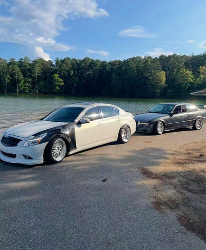 Infiniti G25/G35/G37/Q40 4 Door Sedan Front Vented Fenders 2008-2013 Kazento Carbon Parts 车身侧板