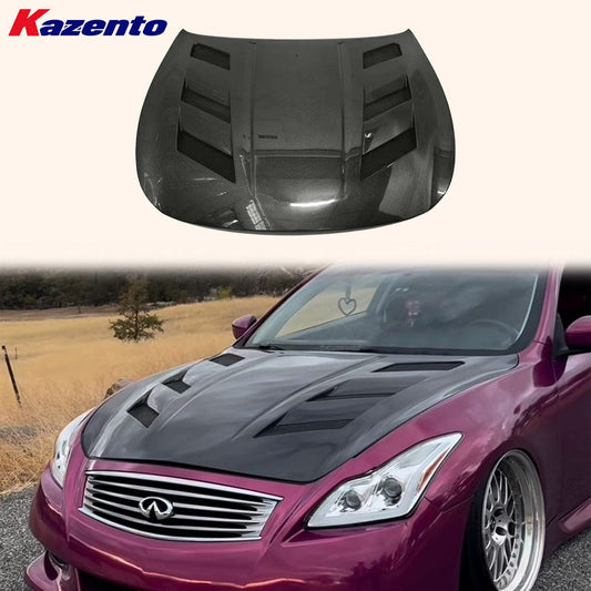 Infiniti G25/G35/G37/Q40 Coupe AMS Style Front Hood Bonnet 2008-2013 Kazento Carbon Parts Bonnets/Hoods