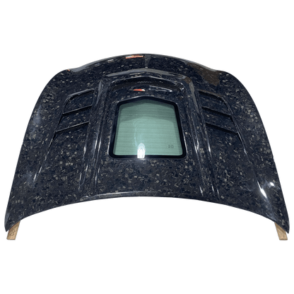 Infiniti G25/G35/G37/Q40 Coupe Clear Glass Vented Hood Bonnet 2008-13 Kazento Carbon Parts Bonnets/Hoods