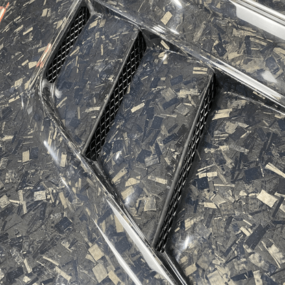 Infiniti G25/G35/G37/Q40 Sedan Clear Glass Vented Hood Bonnet 2008-13 Kazento Carbon Parts Bonnets/Hoods