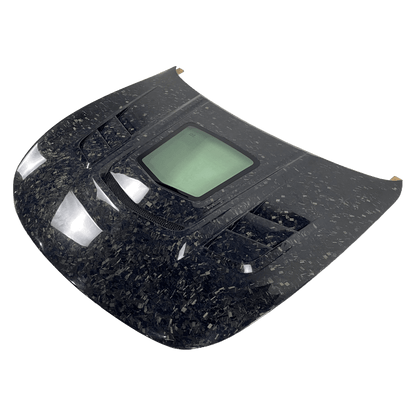 Infiniti G25/G35/G37/Q40 Sedan Clear Glass Vented Hood Bonnet 2008-13 Kazento Carbon Parts Bonnets/Hoods