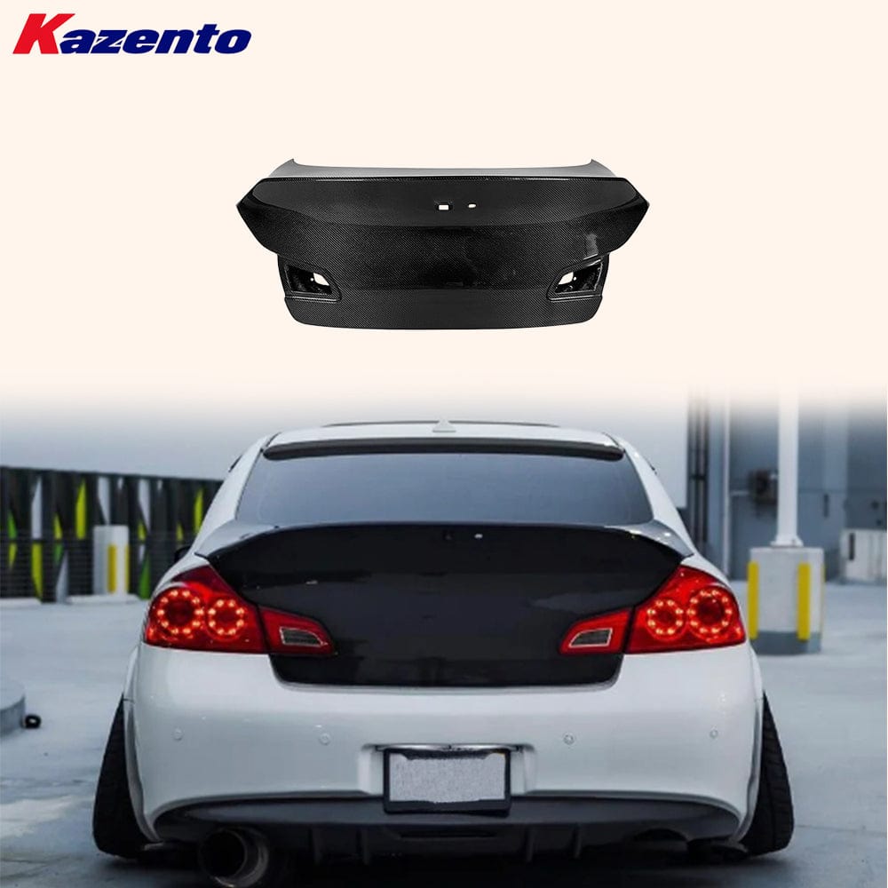 Infiniti G25/G35/G37/Q40 Sedan Dcuktail Rear Trunk Boot Lid 2008-2013 Kazento Carbon Parts 车身侧板