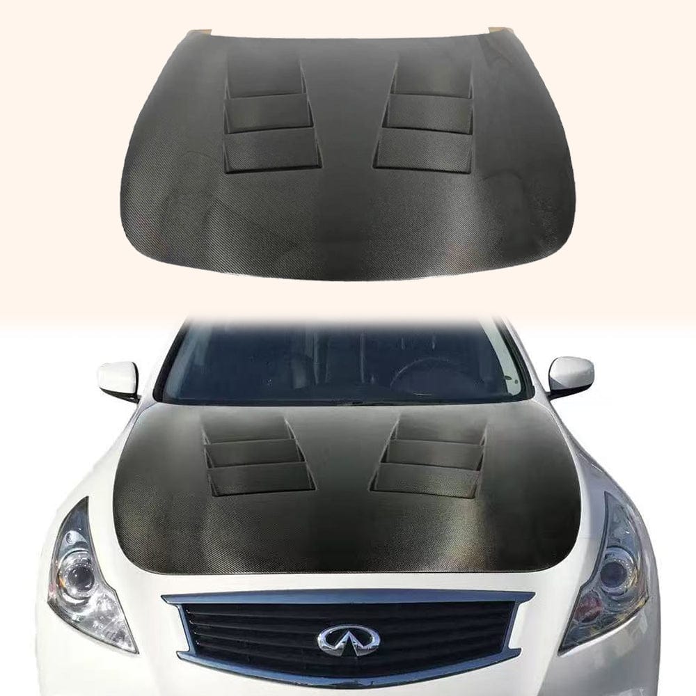 Infiniti G25/G35/G37/Q40 Sedan TS-1 Style Hood 2007-2013 Kazento Carbon Parts Bonnets/Hoods