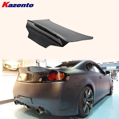 Infiniti G35 V35 2 Door Coupe Dcuktail Rear Trunk Boot Lid 2003-2007 Kazento Carbon Parts Carbon Fiber G352DR-TRUNK-KZ-CF