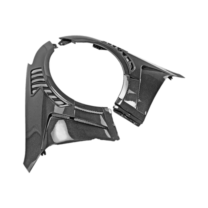 Infiniti G35 V35 2 Door Coupe Front Vented Fenders 2003-2007 Kazento Carbon Parts Carbon Fiber G352DR-FF-EPA2-CF