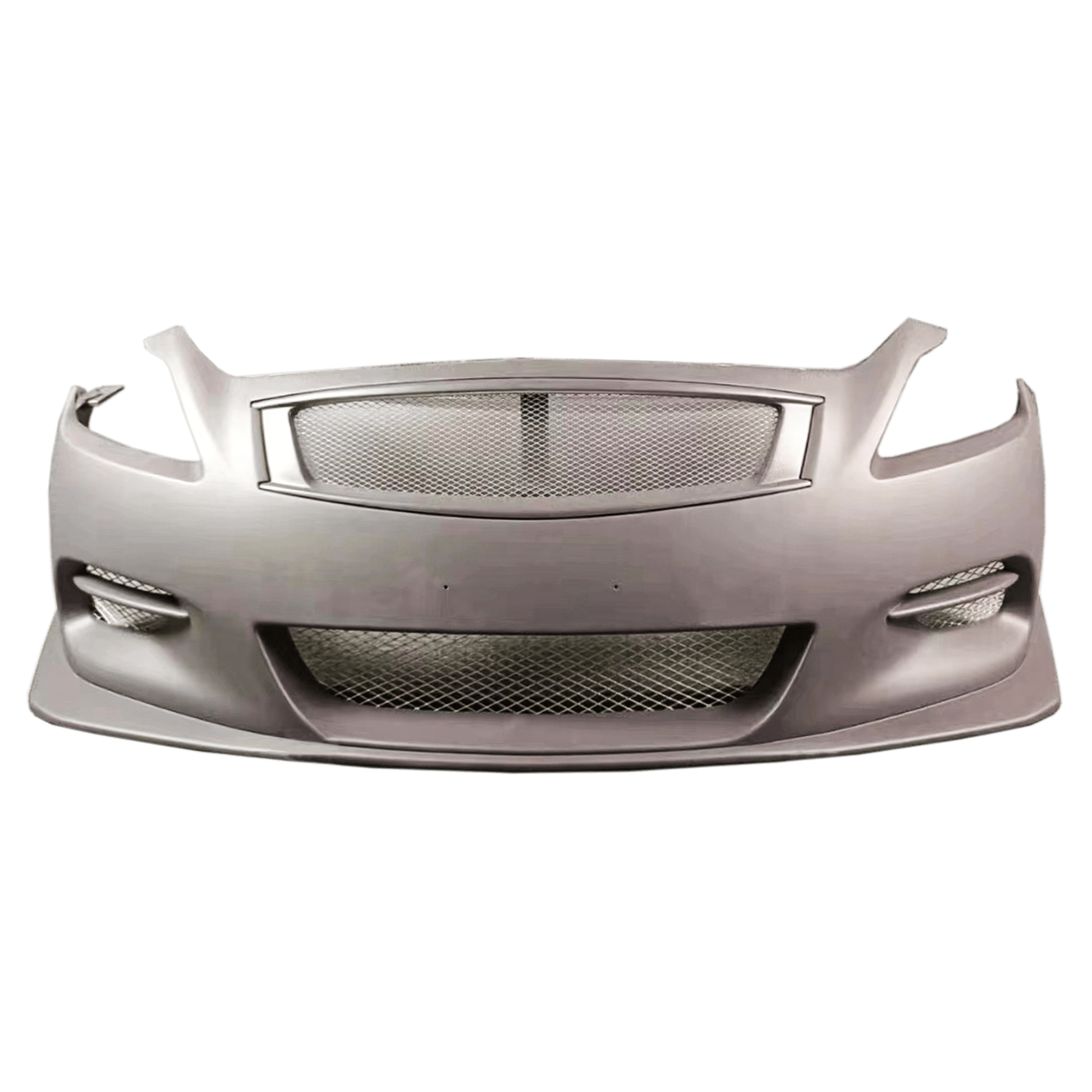 Infiniti G37 Coupe 2 Door ZL Style Front Bumper 2008-2013 Kazento Carbon Parts Fiber Glass (Unpaint) G372D-FB-ZL-FRP