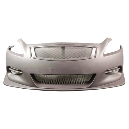 Infiniti G37 Coupe 2 Door ZL Style Front Bumper 2008-2013 Kazento Carbon Parts Fiber Glass (Unpaint) G372D-FB-ZL-FRP