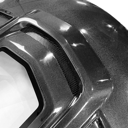 Infiniti G37/Q40/Q60 V36 Coupe Clear Glass Vented Hood Bonnet 2008-15 Kazento Carbon Parts Bonnets/Hoods