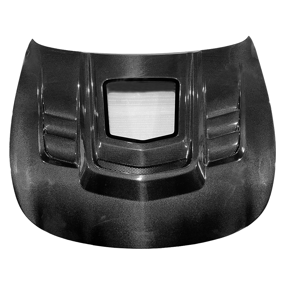 Infiniti G37/Q40/Q60 V36 Coupe Clear Glass Vented Hood Bonnet 2008-15 Kazento Carbon Parts Bonnets/Hoods
