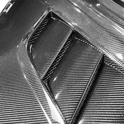 Infiniti G37/Q40/Q60 V36 Coupe Clear Glass Vented Hood Bonnet 2008-15 Kazento Carbon Parts Bonnets/Hoods