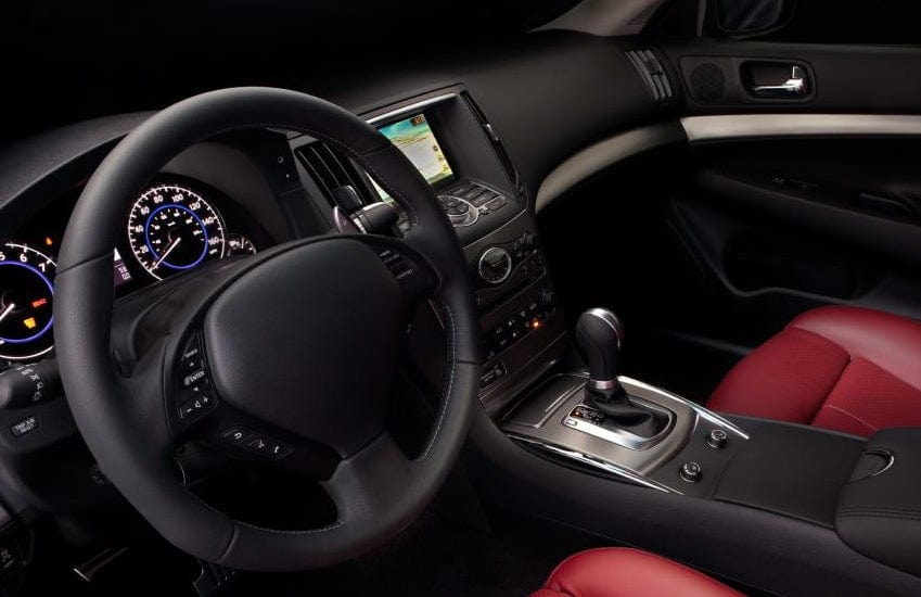 Infiniti G37 Q40 Steering Wheel Replacement 2007-2013 Kazento Carbon Parts Carbon Fiber G37-STEERING-D-CF