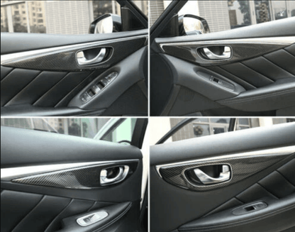INFINITI Q50 Dry Carbon Front Rear Inner Door Panel Cover 2014-2023