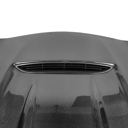 Infiniti Q50 V37 AMS Style Front Vented Bonnet Hood 2013-2024 Kazento Carbon Parts Carbon Fiber Q50-HOOD-AMS-CF
