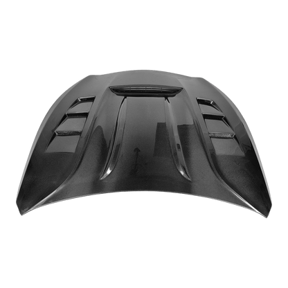 Infiniti Q50 V37 AMS Style Front Vented Bonnet Hood 2013-2024 Kazento Carbon Parts Carbon Fiber Q50-HOOD-AMS-CF