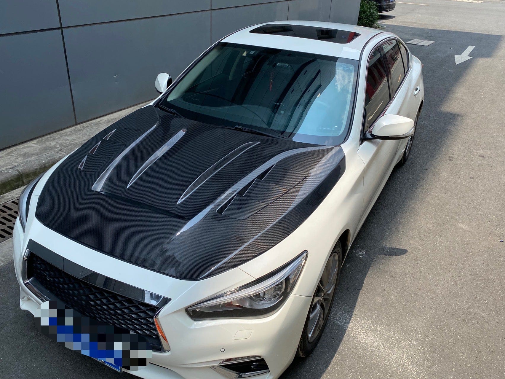 Infiniti Q50 V37 AMS Style Front Vented Bonnet Hood 2013-2024