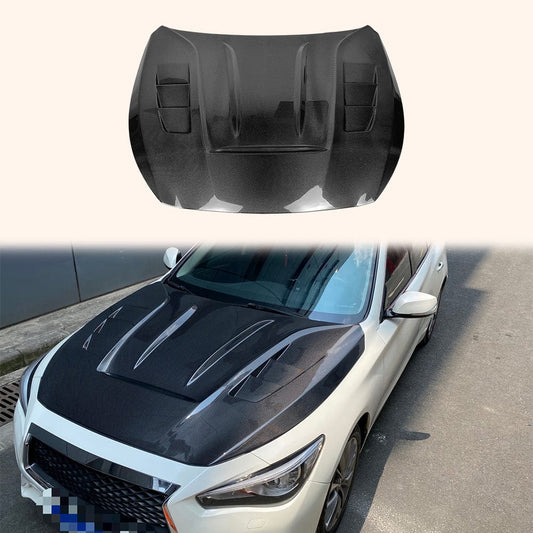 Infiniti Q50 V37 AMS Style Front Vented Bonnet Hood 2013-2024