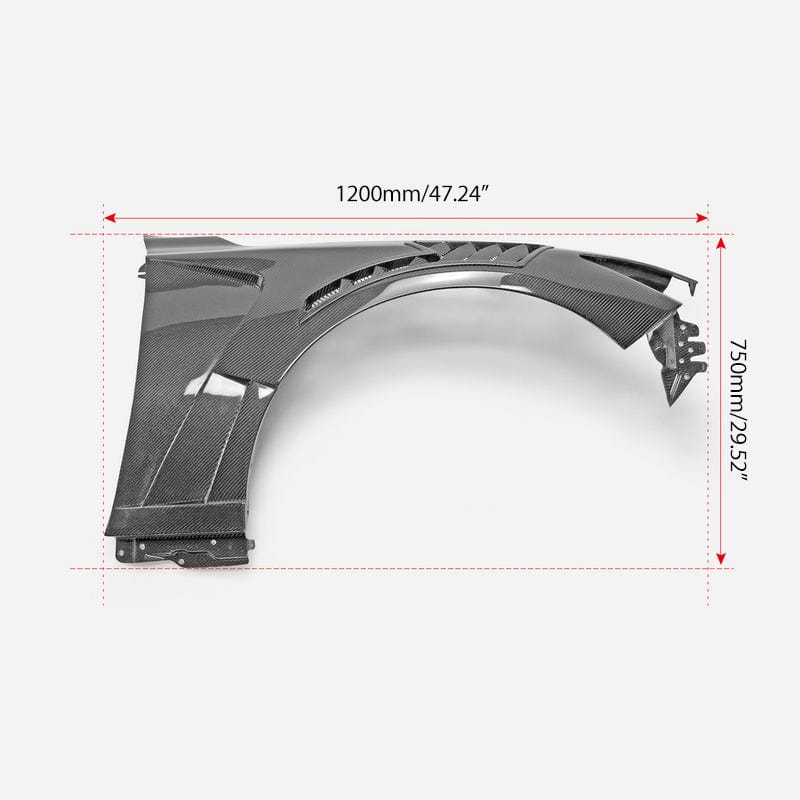 Infiniti Q50 V37 ATTK Type Front Vented Fenders (With Upper Vent) Kazento Carbon Parts 车身侧板