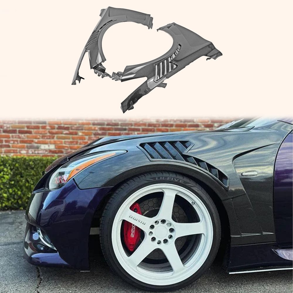 Infiniti Q50 V37 ATTK Type Front Vented Fenders (With Upper Vent) Kazento Carbon Parts 车身侧板