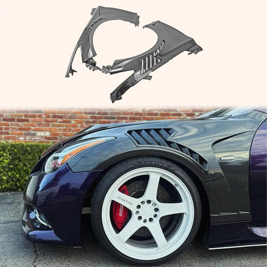Infiniti Q50 V37 ATTK Type Front Vented Fenders (With Upper Vent) Kazento Carbon Parts 车身侧板