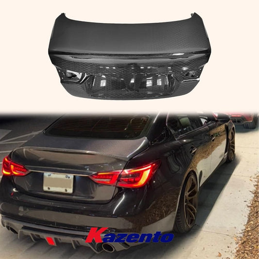 Infiniti Q50 V37 Ducktail Rear Trunk Boot Lid 2013-2017 Kazento Carbon Parts 车身侧板