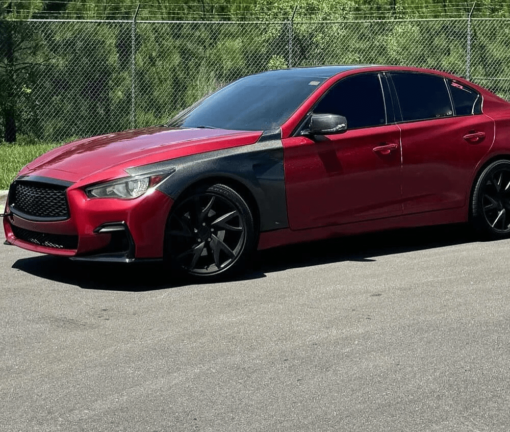 Infiniti Q50 V37 EAU Style Front Vented Fenders 2013-2024 Kazento Carbon Parts 车身侧板