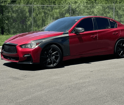 Infiniti Q50 V37 EAU Style Front Vented Fenders 2013-2024 Kazento Carbon Parts 车身侧板