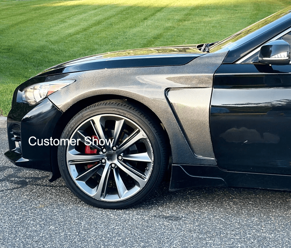 Infiniti Q50 V37 EAU Style Front Vented Fenders 2013-2024 Kazento Carbon Parts 车身侧板