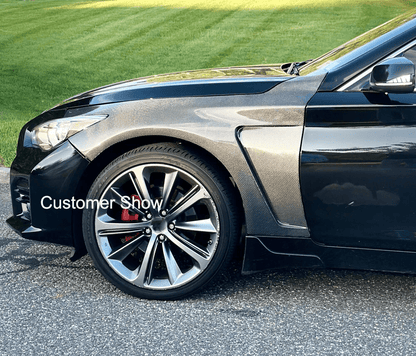 Infiniti Q50 V37 EAU Style Front Vented Fenders 2013-2024 Kazento Carbon Parts 车身侧板