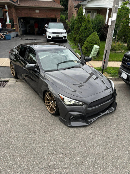 Infiniti Q50 V37 Front Bumper Replacement 2013-2024 Kazento Carbon Parts 车身侧板
