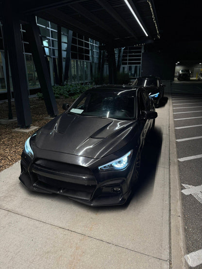 Infiniti Q50 V37 Front Bumper Replacement 2013-2024 Kazento Carbon Parts 车身侧板