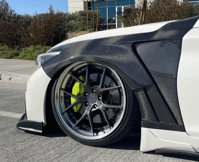Infiniti Q50 V37 Front Vented Fenders 2013-2024 Pair Kazento Carbon Parts 车身侧板