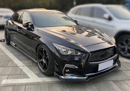 Infiniti Q50 V37 GTR Style Front Vented Bonnet Hood 2013-2024 Kazento Carbon Parts Carbon Fiber Q50-HOOD-GTR-CF