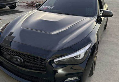 Infiniti Q50 V37 GTS Style Front Vented Hood Bonnet 2013-2024 Kazento Carbon Parts Bonnets/Hoods