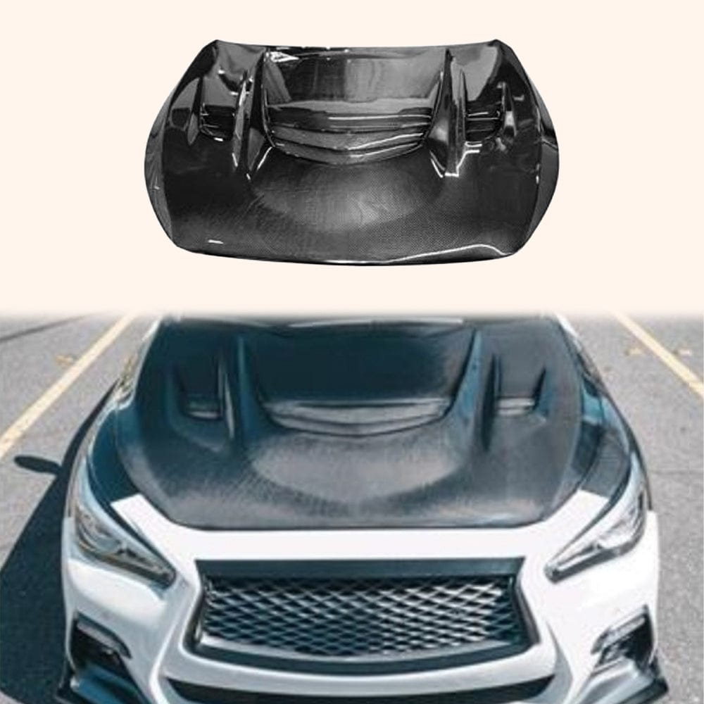 Infiniti Q50 V37 MBJ Style Front Vented Bonnet Hood 2013-2024 – Kazento ...