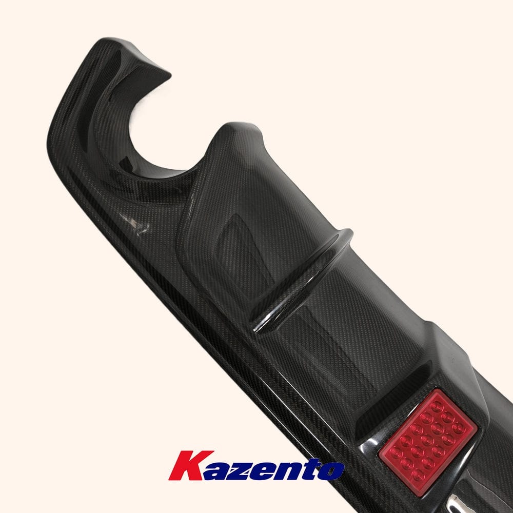 Infiniti Q50 V37 Rear Bumper Diffuser Lip With Brake Light 2017+ Kazento Carbon Parts 车身侧板 Carbon Fiber Q50-DIF-KZ-WLIGHT-CF