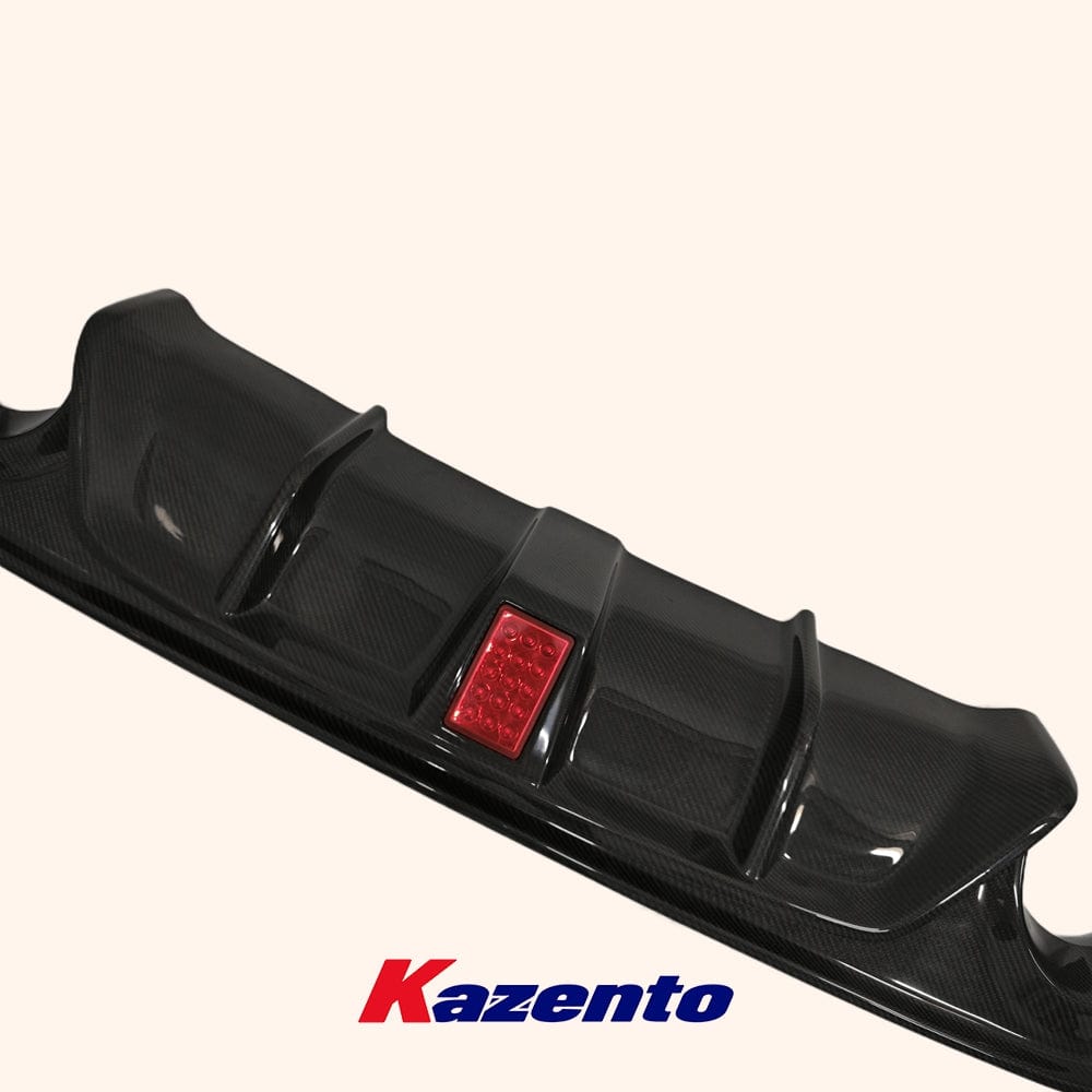 Infiniti Q50 V37 Rear Bumper Diffuser Lip With Brake Light 2017+ Kazento Carbon Parts 车身侧板 Carbon Fiber Q50-DIF-KZ-WLIGHT-CF