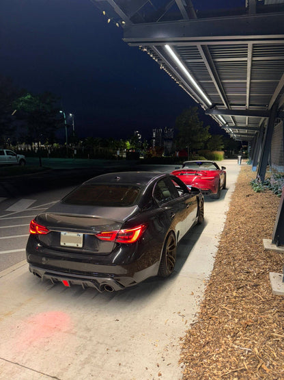 Infiniti Q50 V37 Rear Bumper Diffuser Lip With Brake Light 2017+