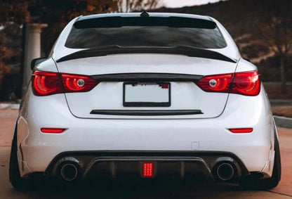 Infiniti Q50 V37 Rear Bumper Diffuser Lip With Brake Light 2017+