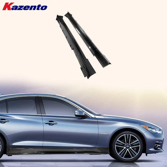 Infiniti Q50 V37 Side Skirts with Wider Line Replacement 2013-2024 Kazento Carbon Parts 车身侧板