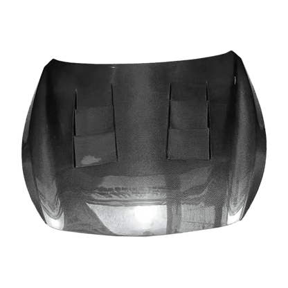 Infiniti Q50 V37 Terminator Style Front Vented Bonnet Hood 2013-2024 Kazento Carbon Parts Carbon Fiber Q50-HOOD-LN-CF